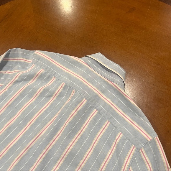 Bonobos Men’s Slim Fit Oxford Button Down Shirt Blue Stripe Medium Long-Sleeve - Picture 10 of 16